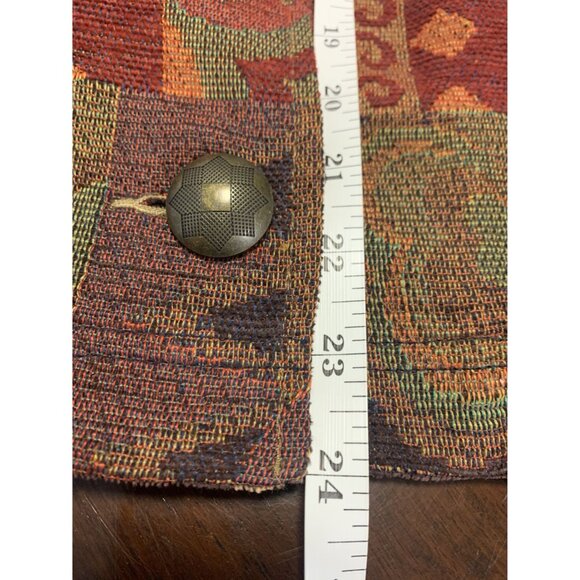 Coldwater Creek M Patchwork Cropped Tapestry Style Jacket Cotton - Picture 7 of 8